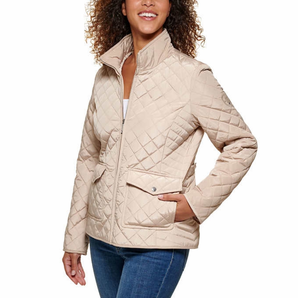 Tommy Hilfiger Ladies' Fall-Winter Quilted Jacket Beige